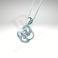 Swirl Stone Pendant 925 Sterling Silver Necklace Stud Earrings Womens Jewellery